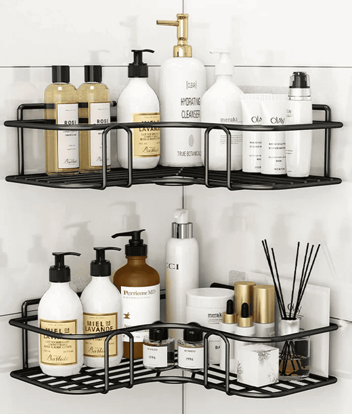 Multipurpose Self-Adhesive Corner Rack for Kitchen & Bathroom (Pack of 2) - Fixitify