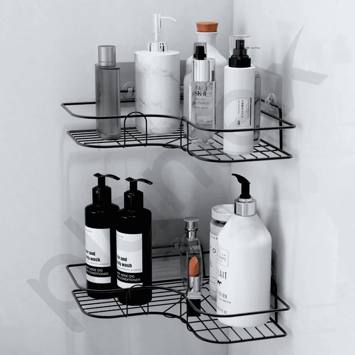 Multipurpose Self-Adhesive Corner Rack for Kitchen & Bathroom (Pack of 2) - Fixitify