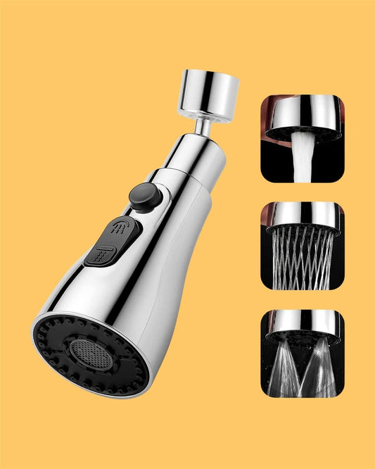 3 Modes Kitchen Sink Faucet | 360° Rotating Stainless Steel Tap with Sprayer | Leak-Proof & High-Pressure