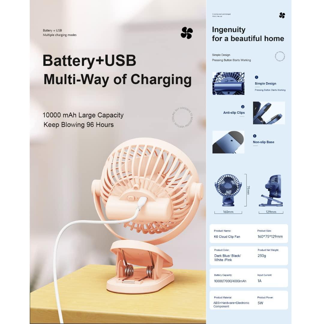 Super Airflow- Silent USB Portable Desktop Fan