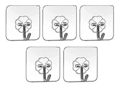 Heavy Duty Self Adhesive Wall Hooks (Pack of 20) – Transparent & Waterproof