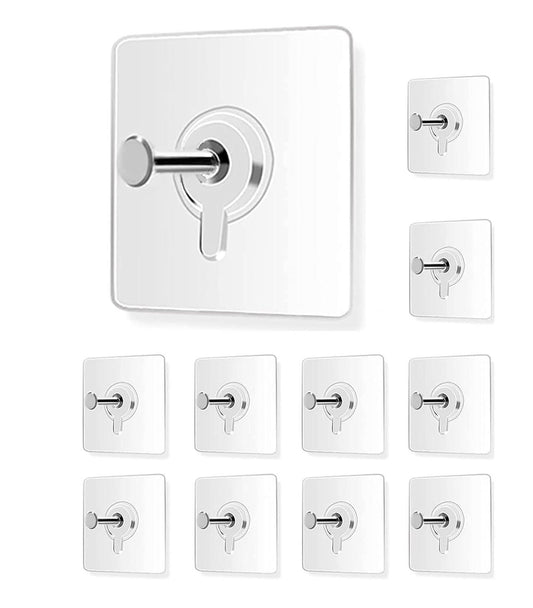 Self adhesive Wall Hooks Without the Damage – Seamless & Strong (Pack of 50)
