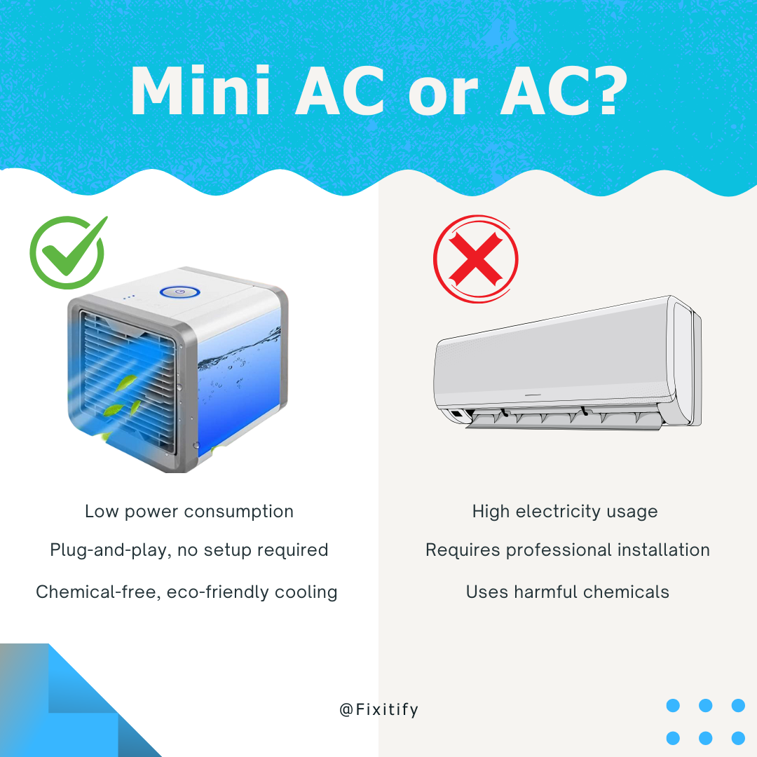 Portable Arctic Air Conditioner Mini Cooler (white) - Stay cool Anywhere!