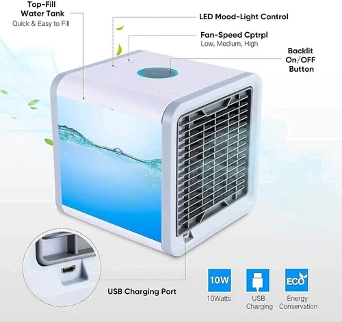 Portable Arctic Air Conditioner Mini Cooler (white) - Stay cool Anywhere!