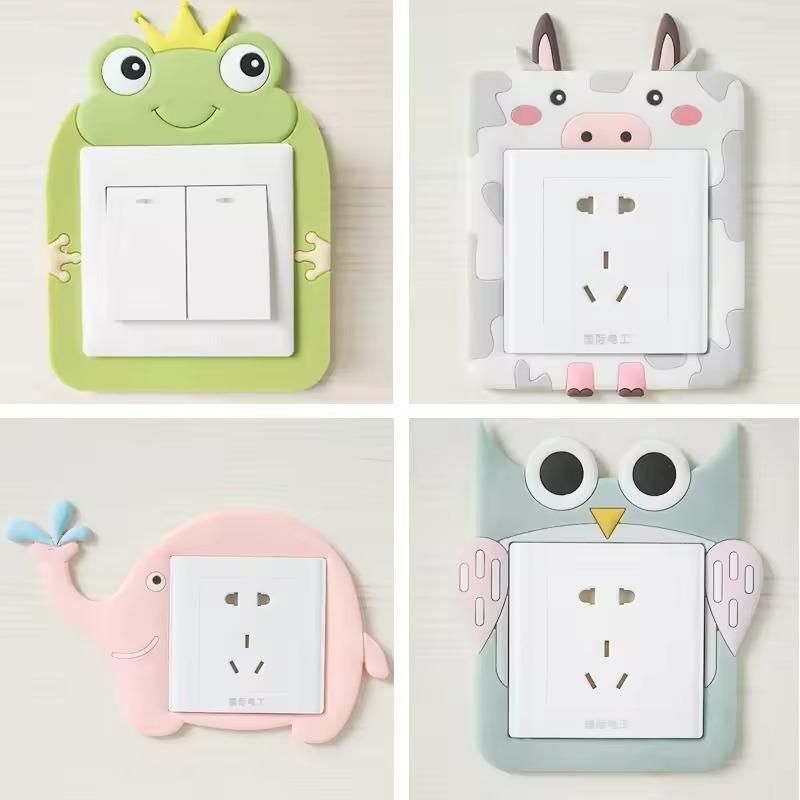 Cute Cartoon Power Socket Stickers Assorted Color (Pack of 2) - Fixitify