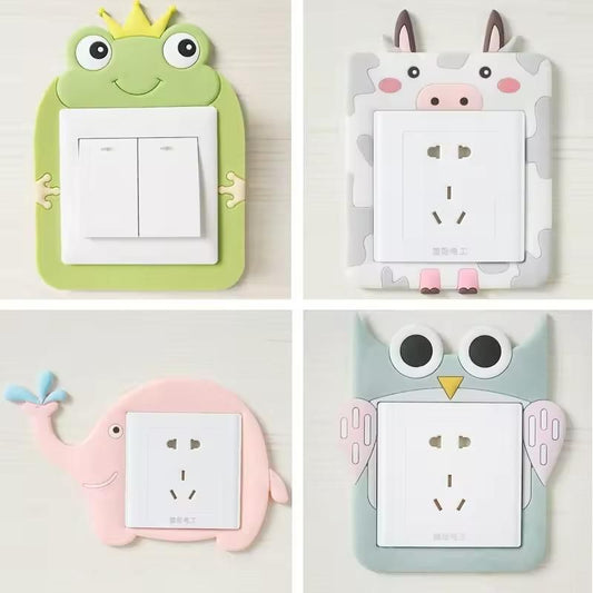Cute Cartoon Power Socket Stickers Assorted Color (Pack of 2) - Fixitify