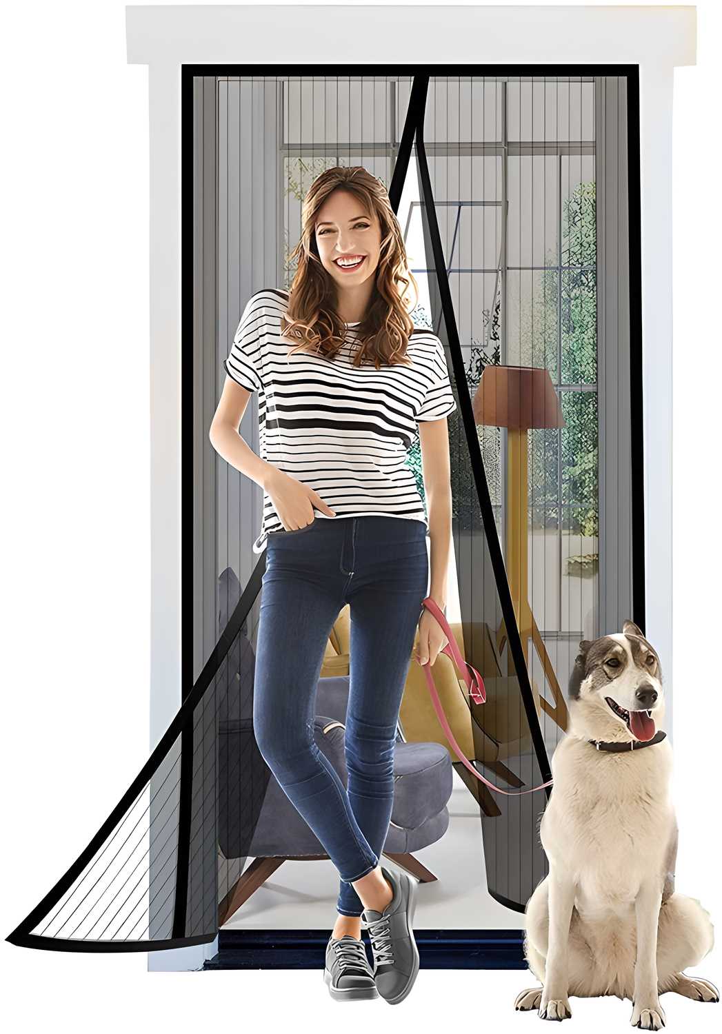 Hands-Free Magnetic Door Curtain - Fixitify