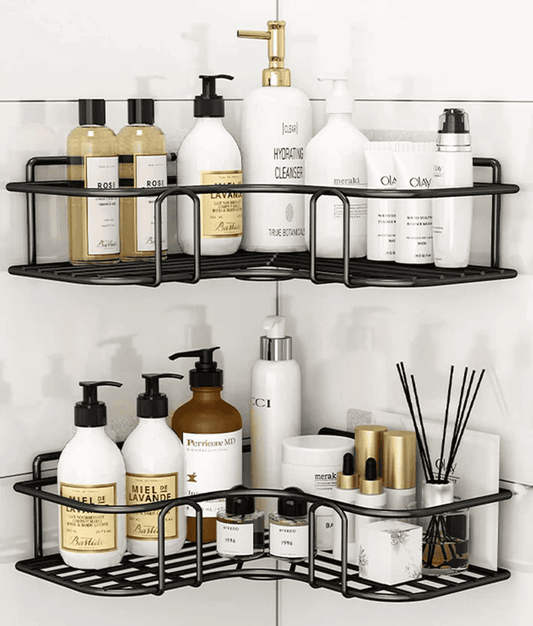 Multipurpose Self-Adhesive Corner Rack for Kitchen & Bathroom (Pack of 2) - Fixitify